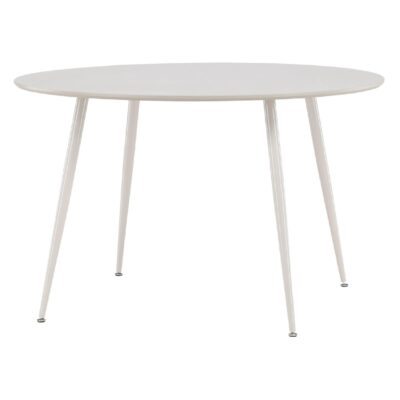 Ronde beige eettafel 120 cm afbeelding 12