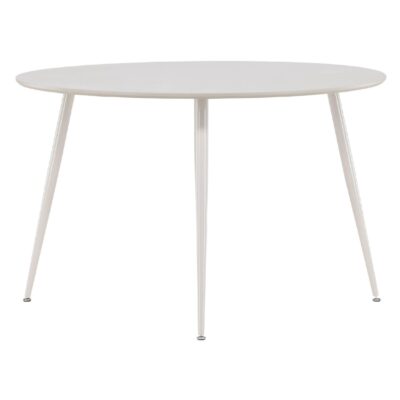 Ronde beige eettafel 120 cm afbeelding 1