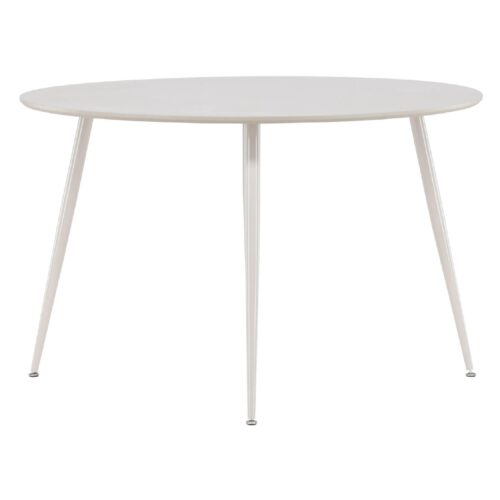 Ronde beige eettafel 120 cm afbeelding 1