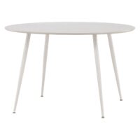 Ronde beige eettafel 120 cm afbeelding 6