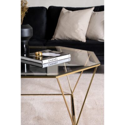 Aphi salontafel glas goud afbeelding 7