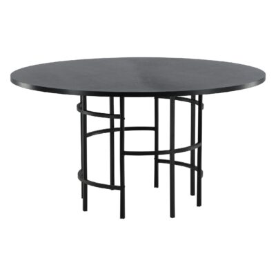 Ronde zwarte eettafel afbeelding 10