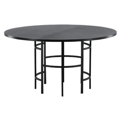 Ronde zwarte eettafel afbeelding 11