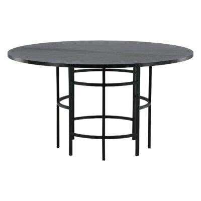 Ronde zwarte eettafel afbeelding 2