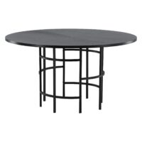 Ronde zwarte eettafel afbeelding 3
