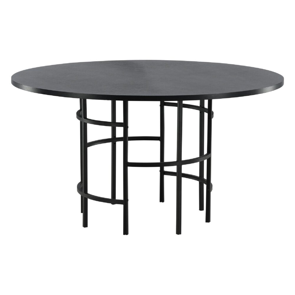 Ronde zwarte eettafel afbeelding 4