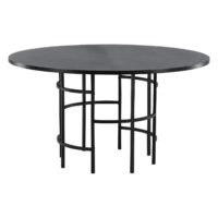 Ronde zwarte eettafel afbeelding 4