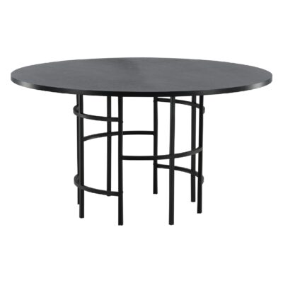 Ronde zwarte eettafel afbeelding 4