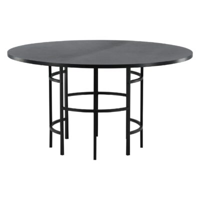 Ronde zwarte eettafel afbeelding 5