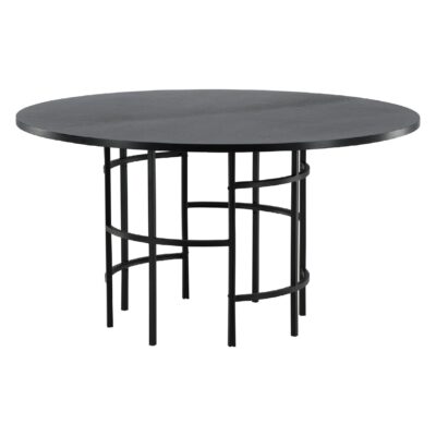 Ronde zwarte eettafel afbeelding 6