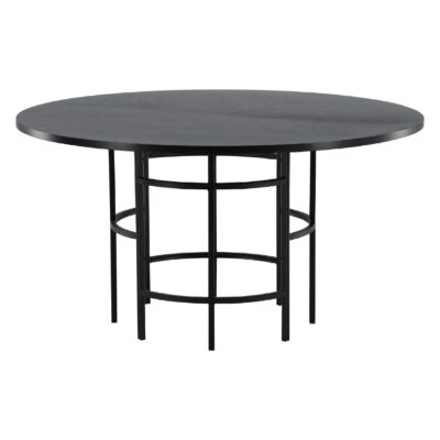 Ronde zwarte eettafel afbeelding 8