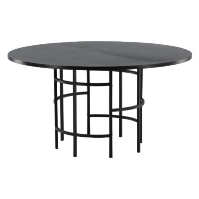 Ronde zwarte eettafel afbeelding 9
