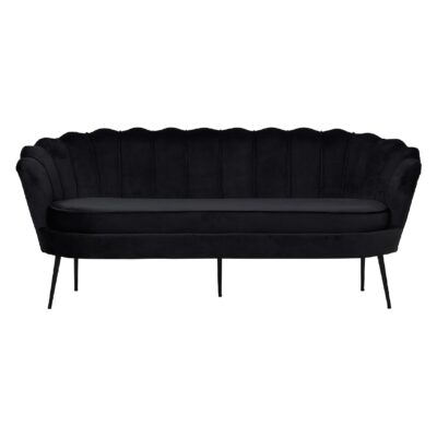 Piro Sofa 3-zits zwart fluweel afbeelding 1