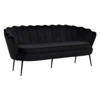 Piro Sofa 3-zits zwart fluweel afbeelding 3