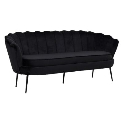 Piro Sofa 3-zits zwart fluweel afbeelding 3