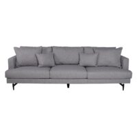 Scandinavische 3-zitsbank zwart grijs afbeelding 1