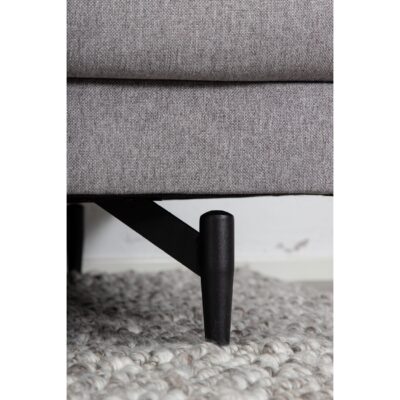 Scandinavische 3-zitsbank zwart grijs afbeelding 14