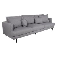 Scandinavische 3-zitsbank zwart grijs afbeelding 2