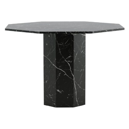 ronde eettafel zwart marmerpatroon afbeelding 1