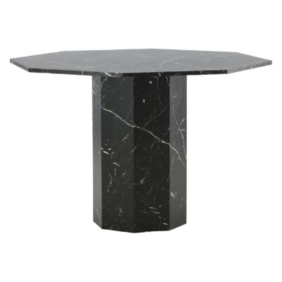 ronde eettafel zwart marmerpatroon afbeelding 11