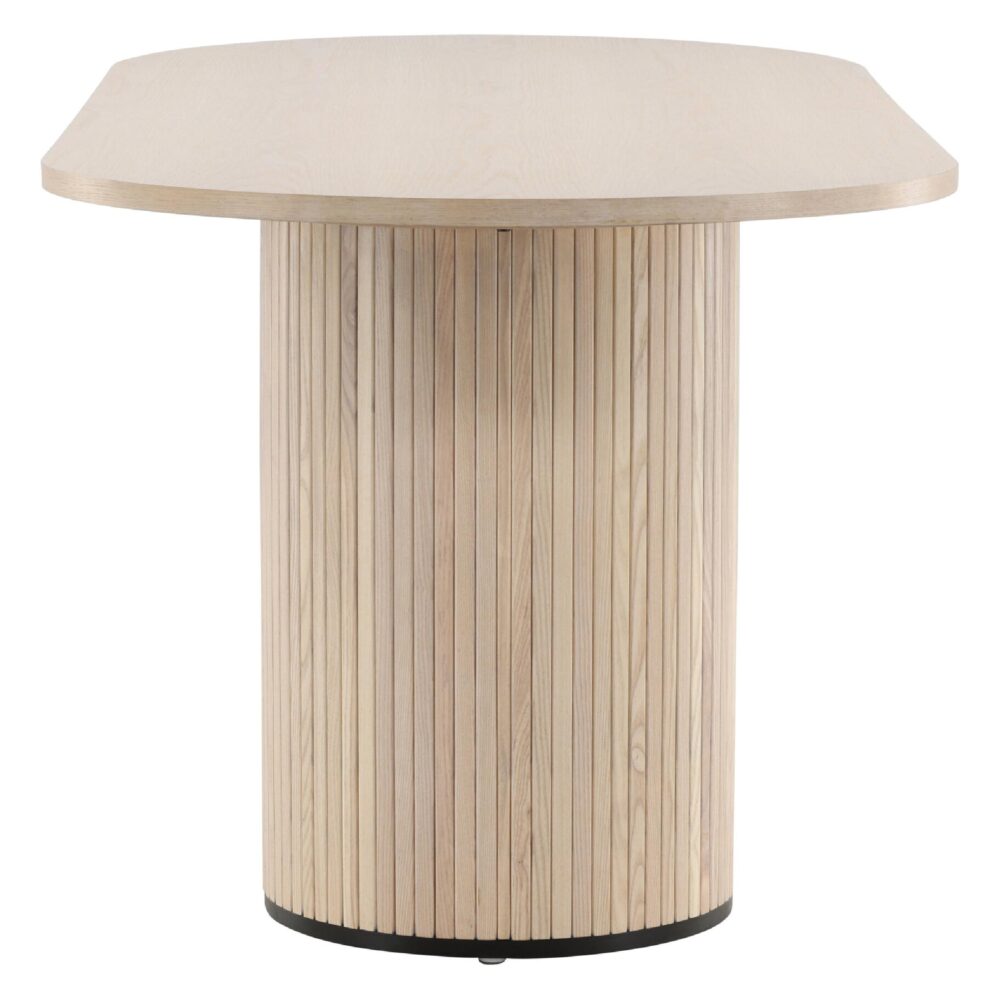 Livo Ovale Eettafel White Wash Fineer afbeelding 10
