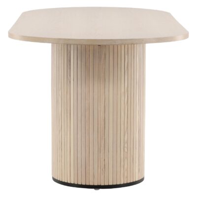 Livo Ovale Eettafel White Wash Fineer afbeelding 10