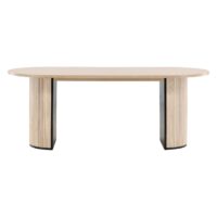 Livo Ovale Eettafel White Wash Fineer afbeelding 2