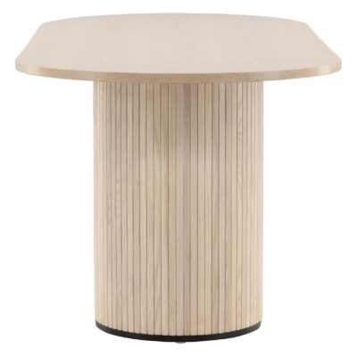 Livo Ovale Eettafel White Wash Fineer afbeelding 4