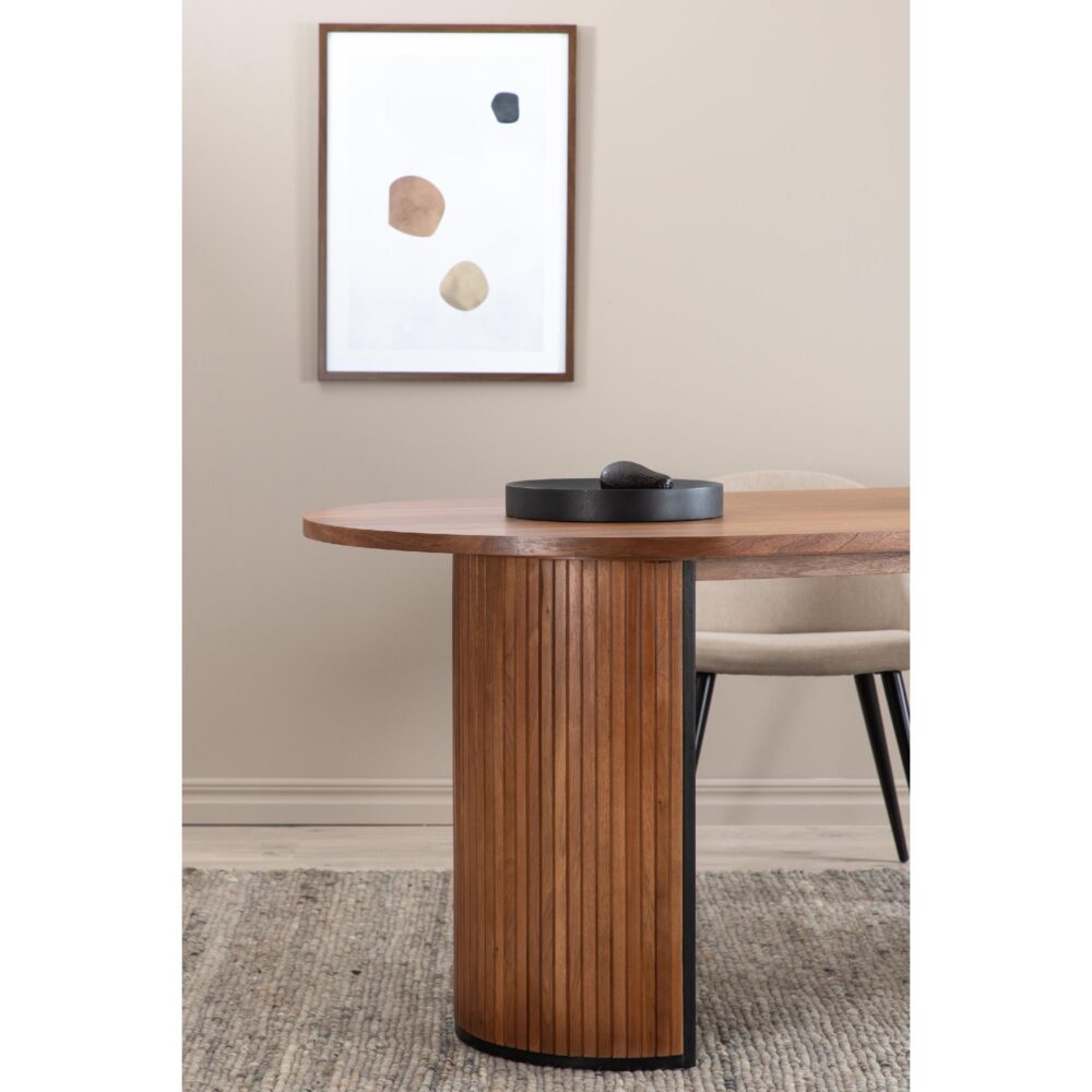 Ovale eettafel walnootkleur afbeelding 15