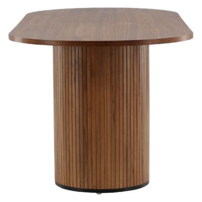 Ovale eettafel walnootkleur afbeelding 4