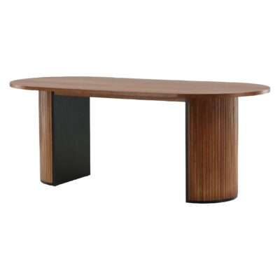 Ovale eettafel walnootkleur afbeelding 8
