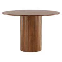 Ronde notenhouten eettafel afbeelding 10