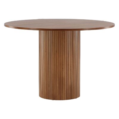 Ronde notenhouten eettafel afbeelding 4