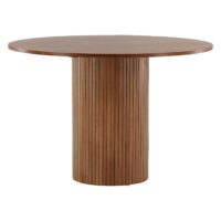 Ronde notenhouten eettafel afbeelding 5