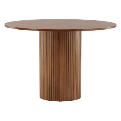 Ronde notenhouten eettafel afbeelding 6