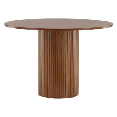 Ronde notenhouten eettafel afbeelding 7