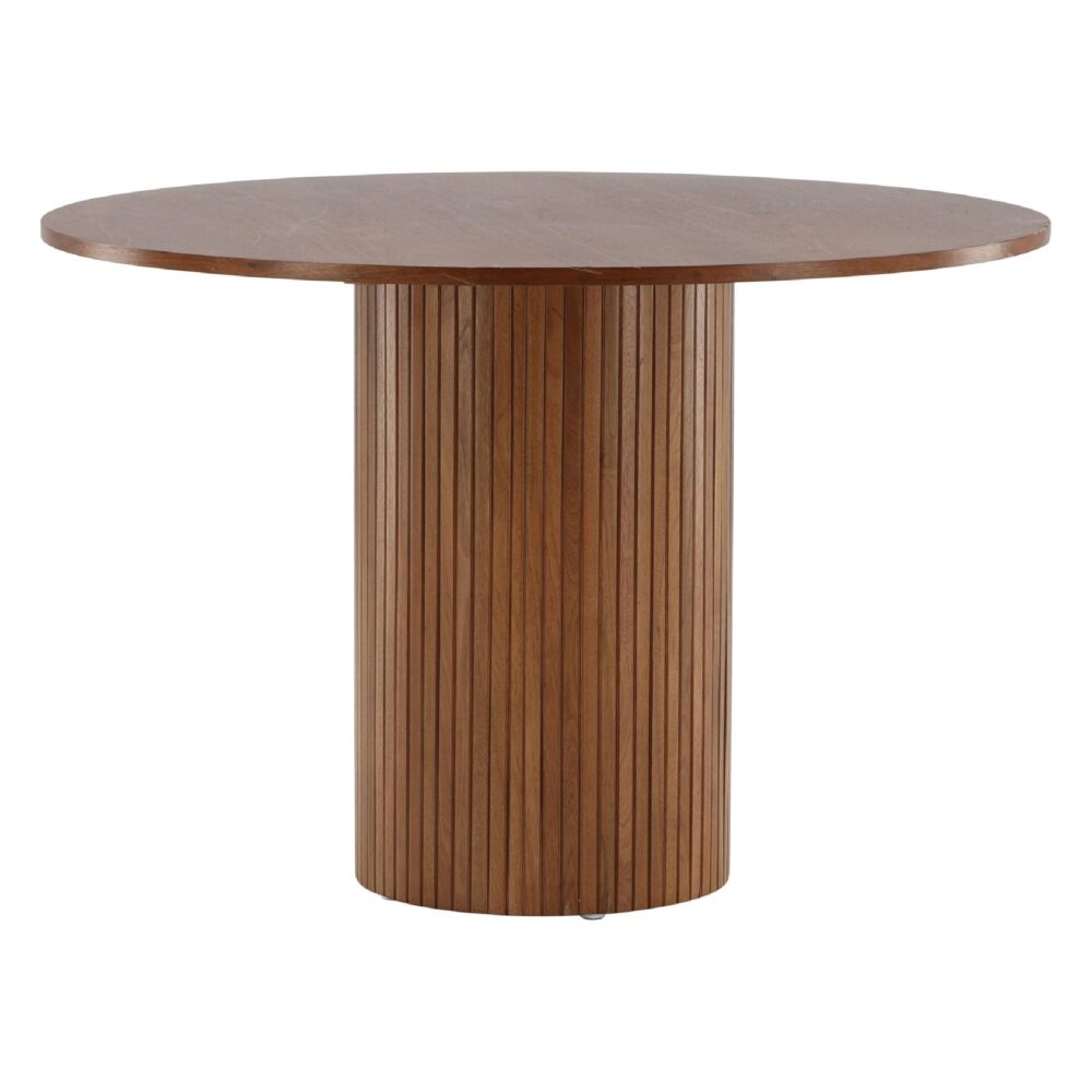 Ronde notenhouten eettafel afbeelding 8