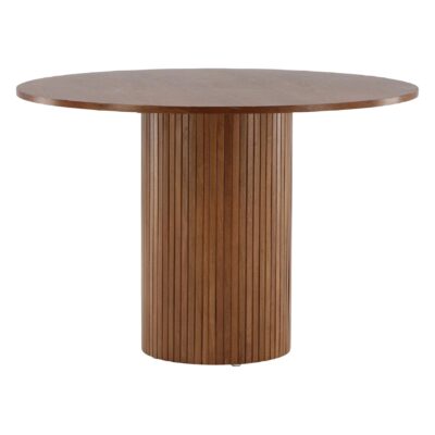 Ronde notenhouten eettafel afbeelding 8