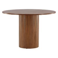 Ronde notenhouten eettafel afbeelding 9