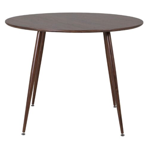 Elva ronde eettafel walnootkleur 100 cm afbeelding 1