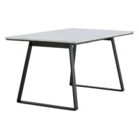 Wit marmeren eettafel 140x90 cm afbeelding 11
