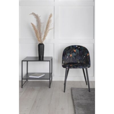 Zwarte bloemen eetkamerstoelen afbeelding 14