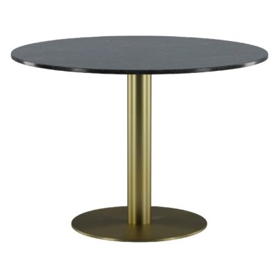 Ronde marmeren eettafel donkergrijs afbeelding 1