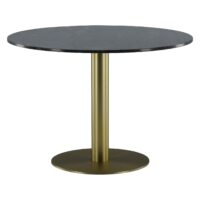 Ronde marmeren eettafel donkergrijs afbeelding 11