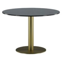 Ronde marmeren eettafel donkergrijs afbeelding 2