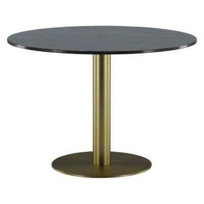 Ronde marmeren eettafel donkergrijs afbeelding 2