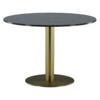 Ronde marmeren eettafel donkergrijs afbeelding 3