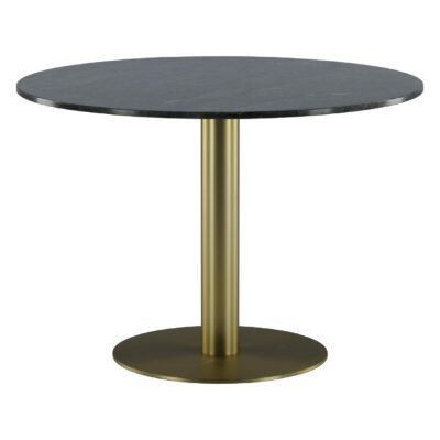 Ronde marmeren eettafel donkergrijs afbeelding 6