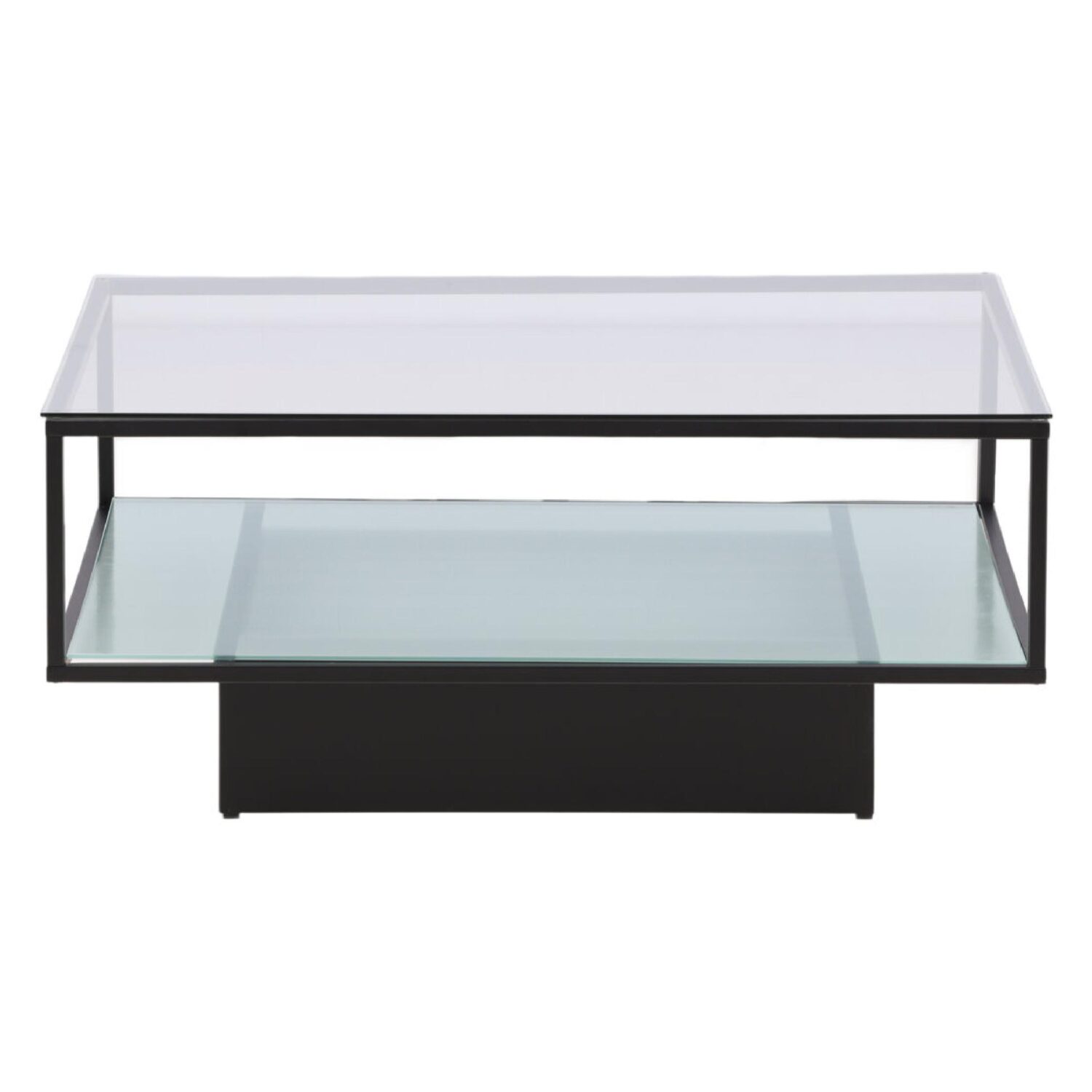 Salontafel Zwart Glas Moderne Elegantie afbeelding 1