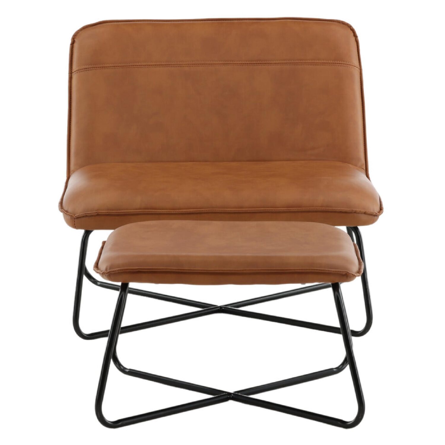 Fauteuil Lars Bruin PU Leer afbeelding 1